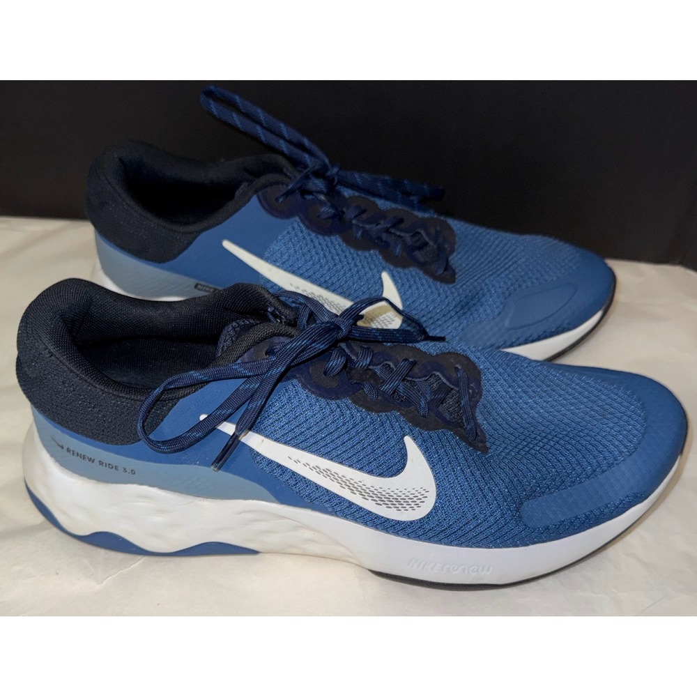 Nike Renew Ride 3.0 Men 12 Blue White DC8185-401 Running Shoes Sneakers